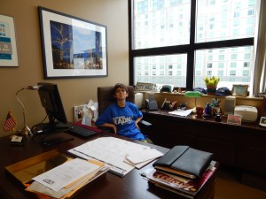 Me sitting in the editor's chair.